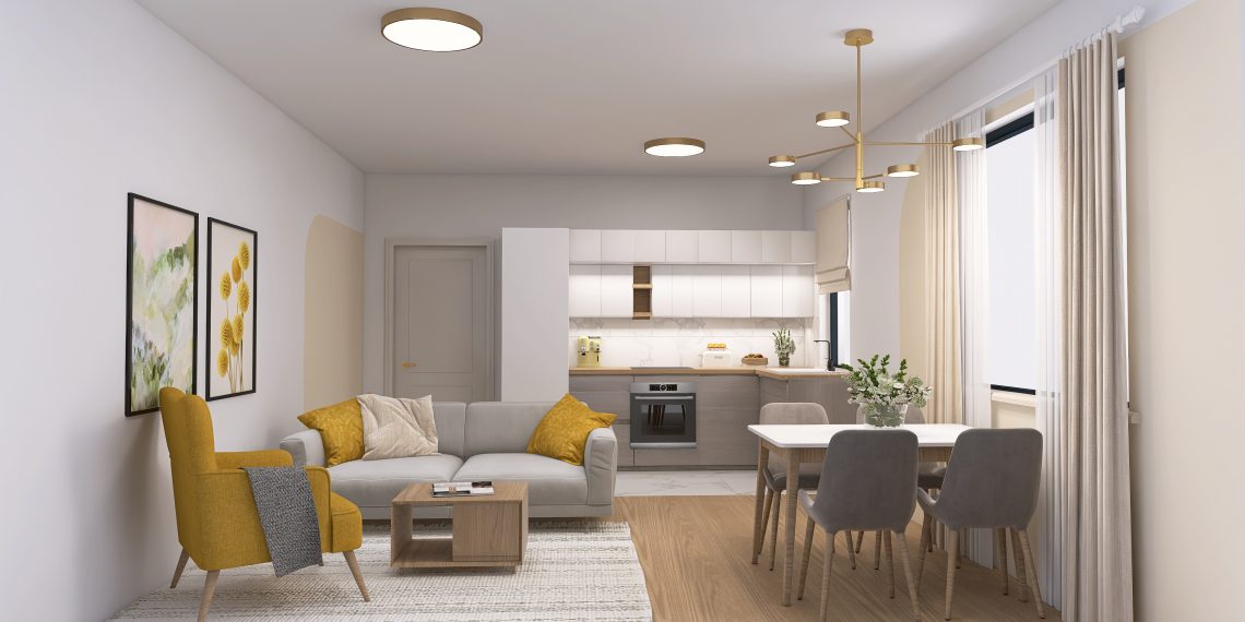 Kiadásra szánt lakás közösségi terének tervezése